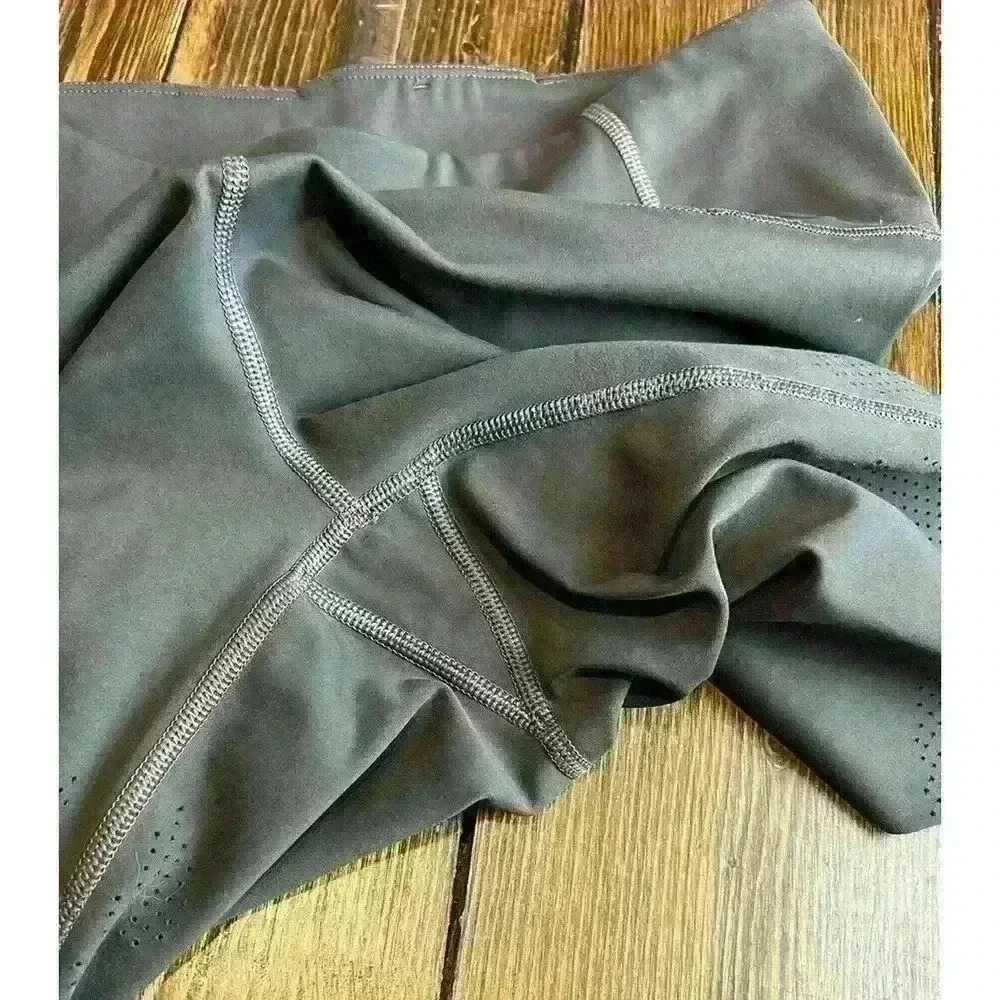 Athleta Persistence Laser Cut 7/8 Yoga Leggings Size Medium Brown - Picture 10 of 12